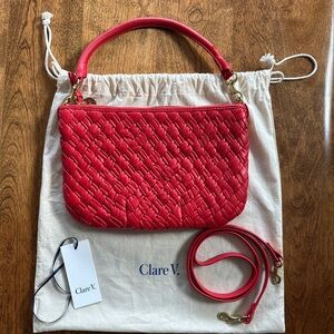 Clare V. Petit Moyen - Rosa Puffy Woven Nappa Leather - Crossbody Bag